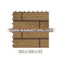 300*300*22mm factory hot sale WPC DIY decking flooring,wood plastic composite diy tiles deck floor,interlock wpc DIY decking