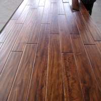 18mm Acacia Solid Hardwood Parquet Flooring Natural Color Popular Red Stained Color