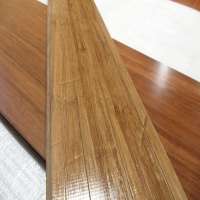 smooth brown color 12mm carbonized strand woven solid bamboo flooring