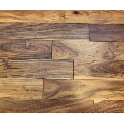 UV Coating Natural Color Light Hand Scraped Acacia Multiply Wood Flooring