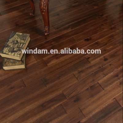 100% solid big leaf Acacia wood flooring in walnut color