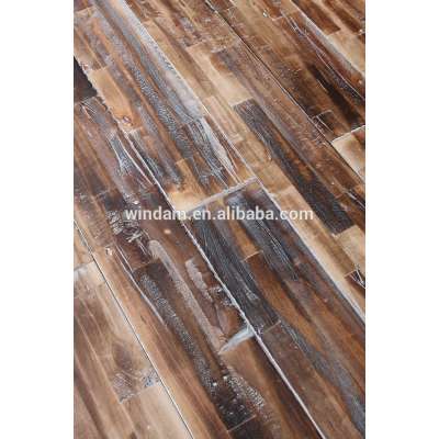 3-strip finger jointed Old Burned Style Solid Oak Hardwood Flooring